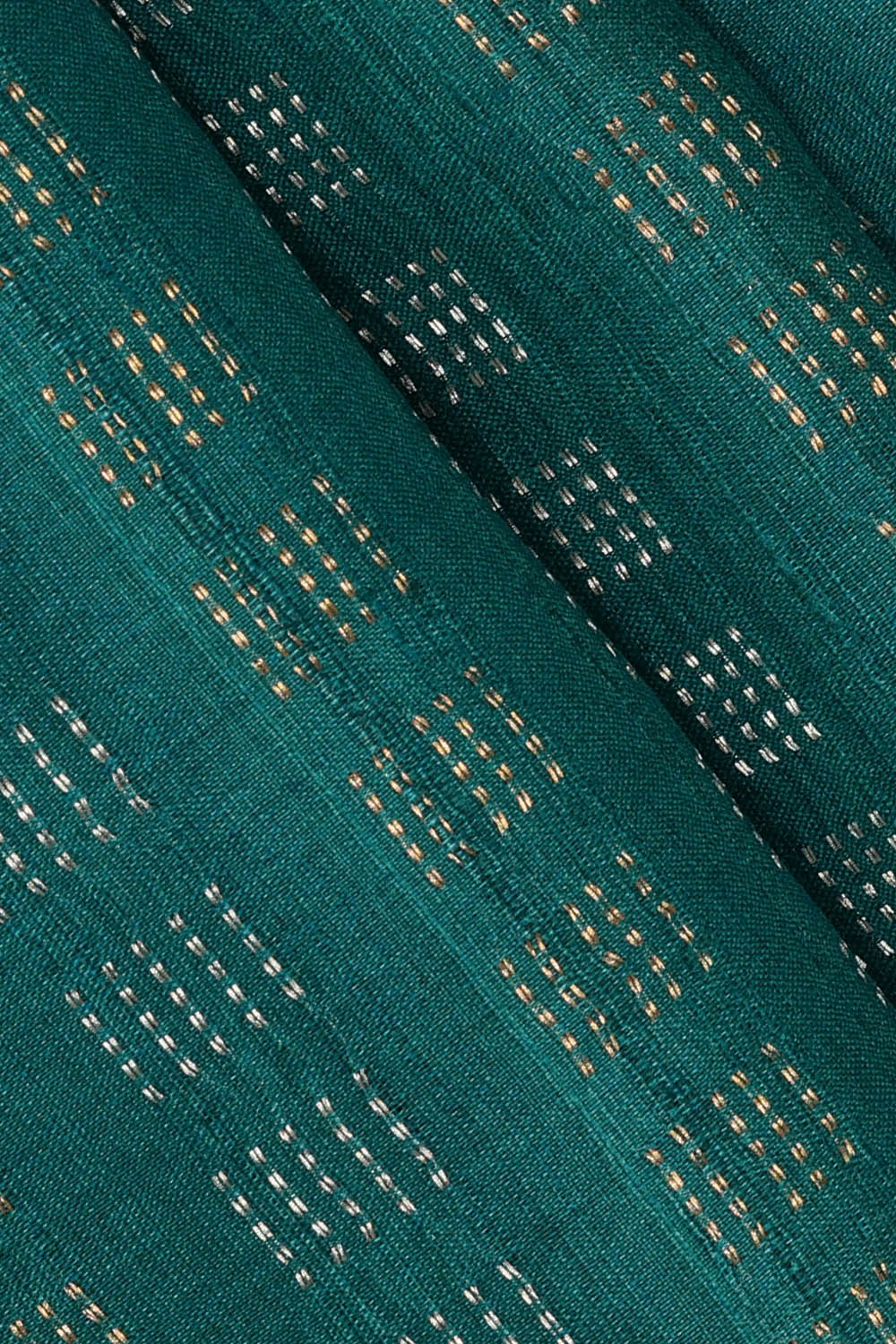 Image of Tussar Teal Blue Saree