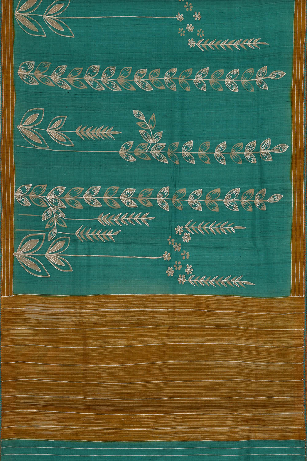 Image of Tussar Silk Green Saree
