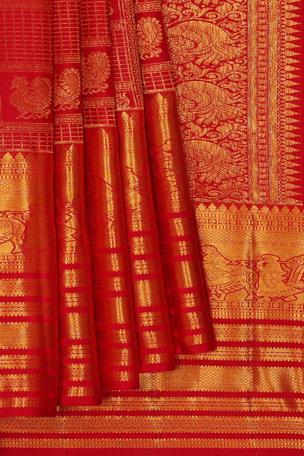 Image of Kanchipattu Silk Red Saree