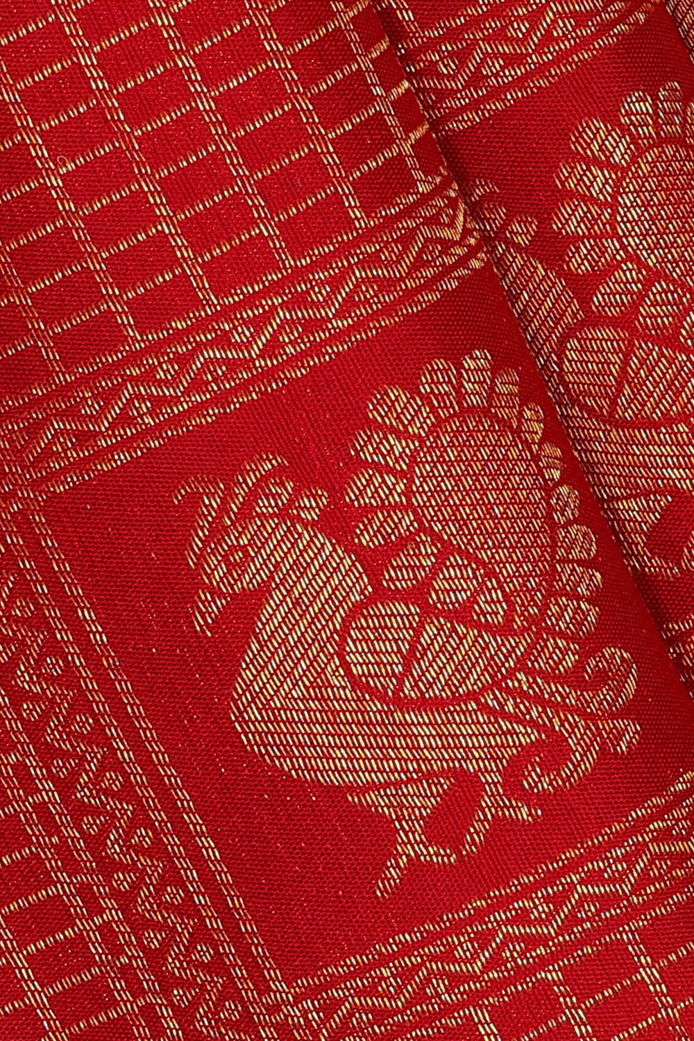 Image of Kanchipattu Silk Red Saree