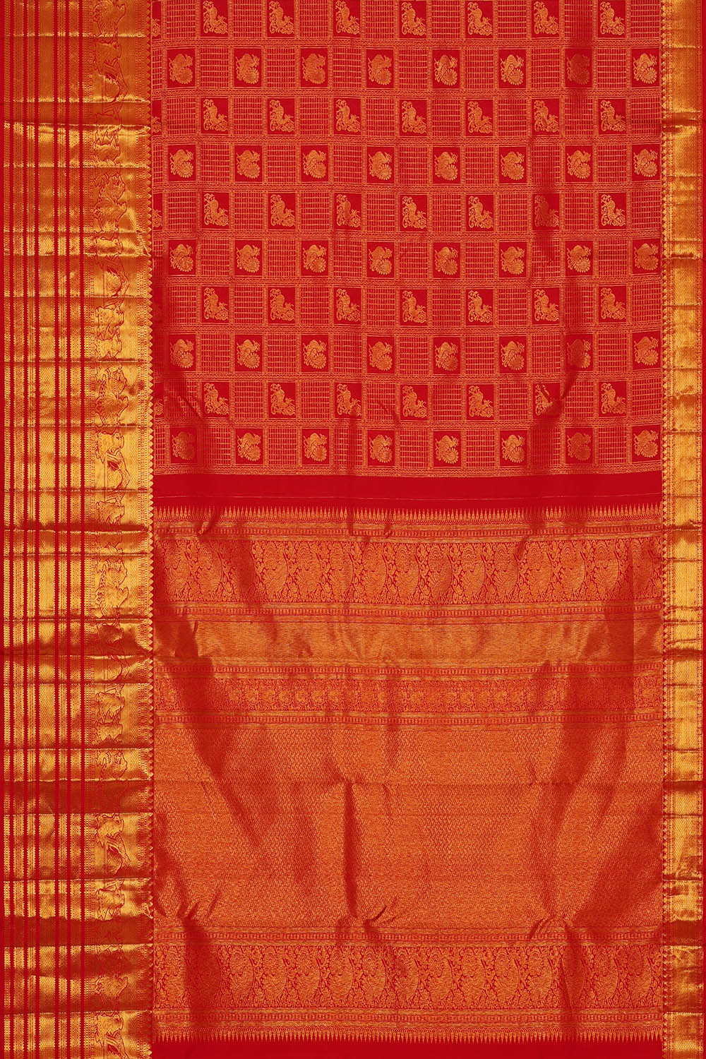 Image of Kanchipattu Silk Red Saree
