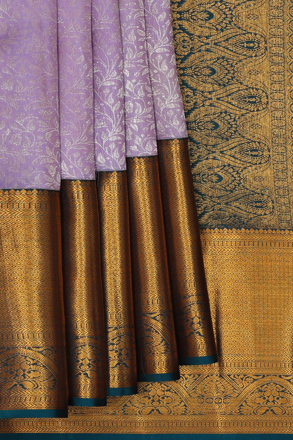 Image of Kanchipattu Silk Lavender Saree