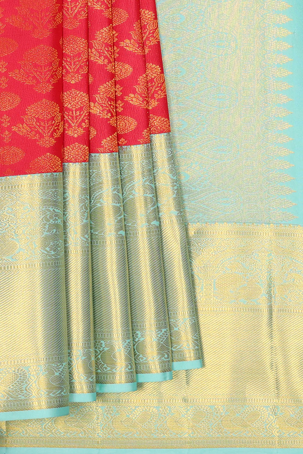Image of Kanchipattu Silk Red Saree