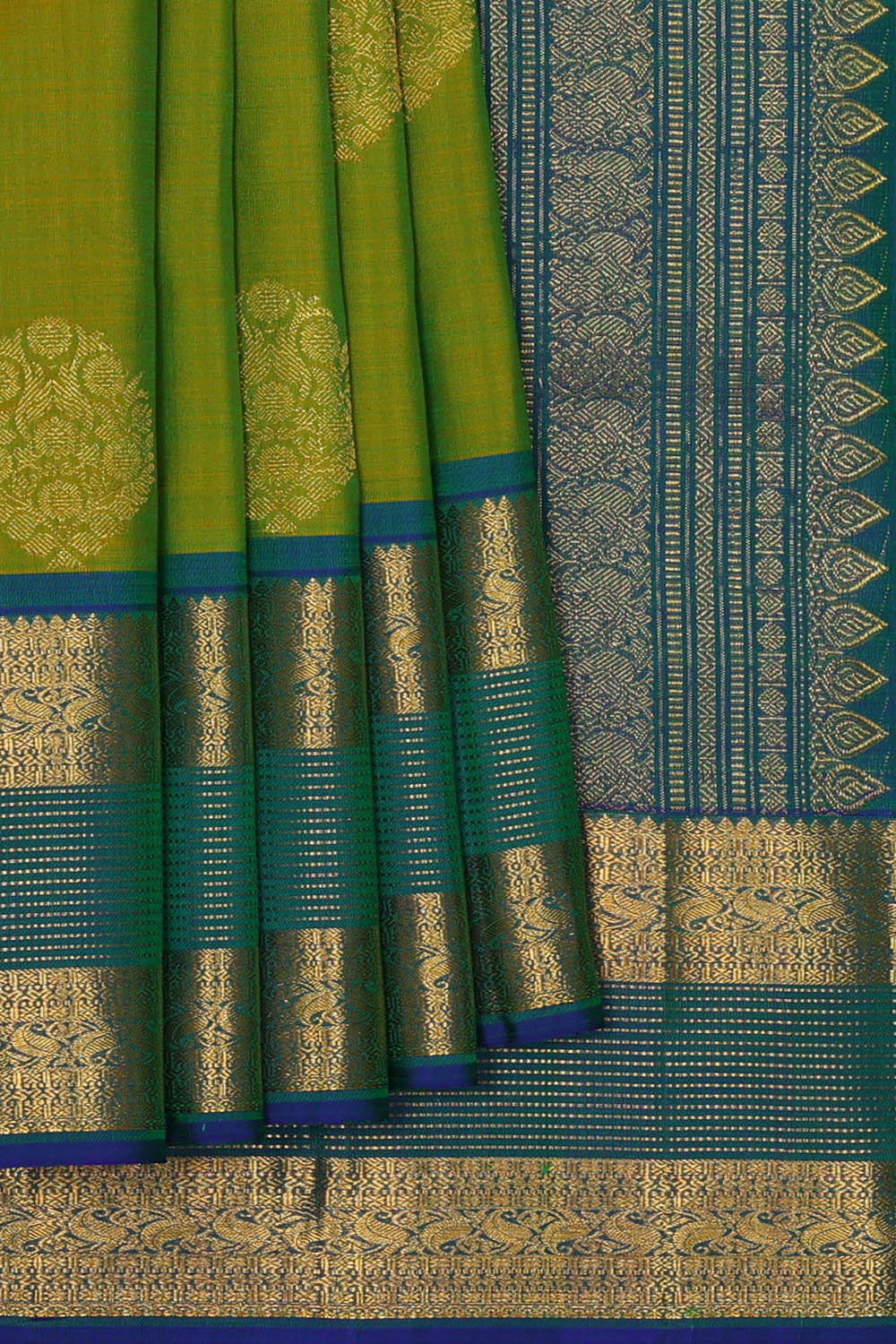 Image of Kanchipattu Silk Green Saree
