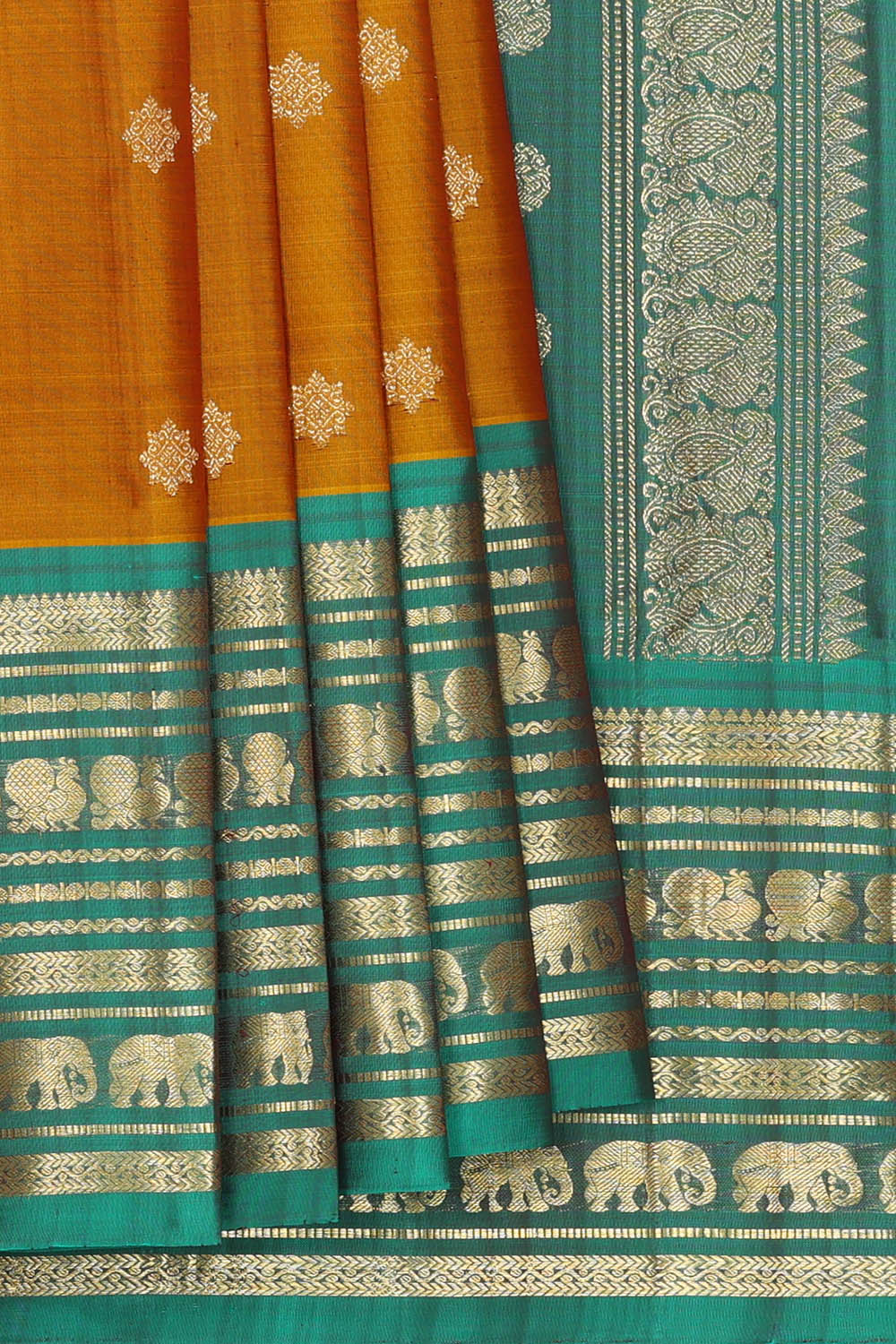 Image of Kanchipattu Silk Orange Saree
