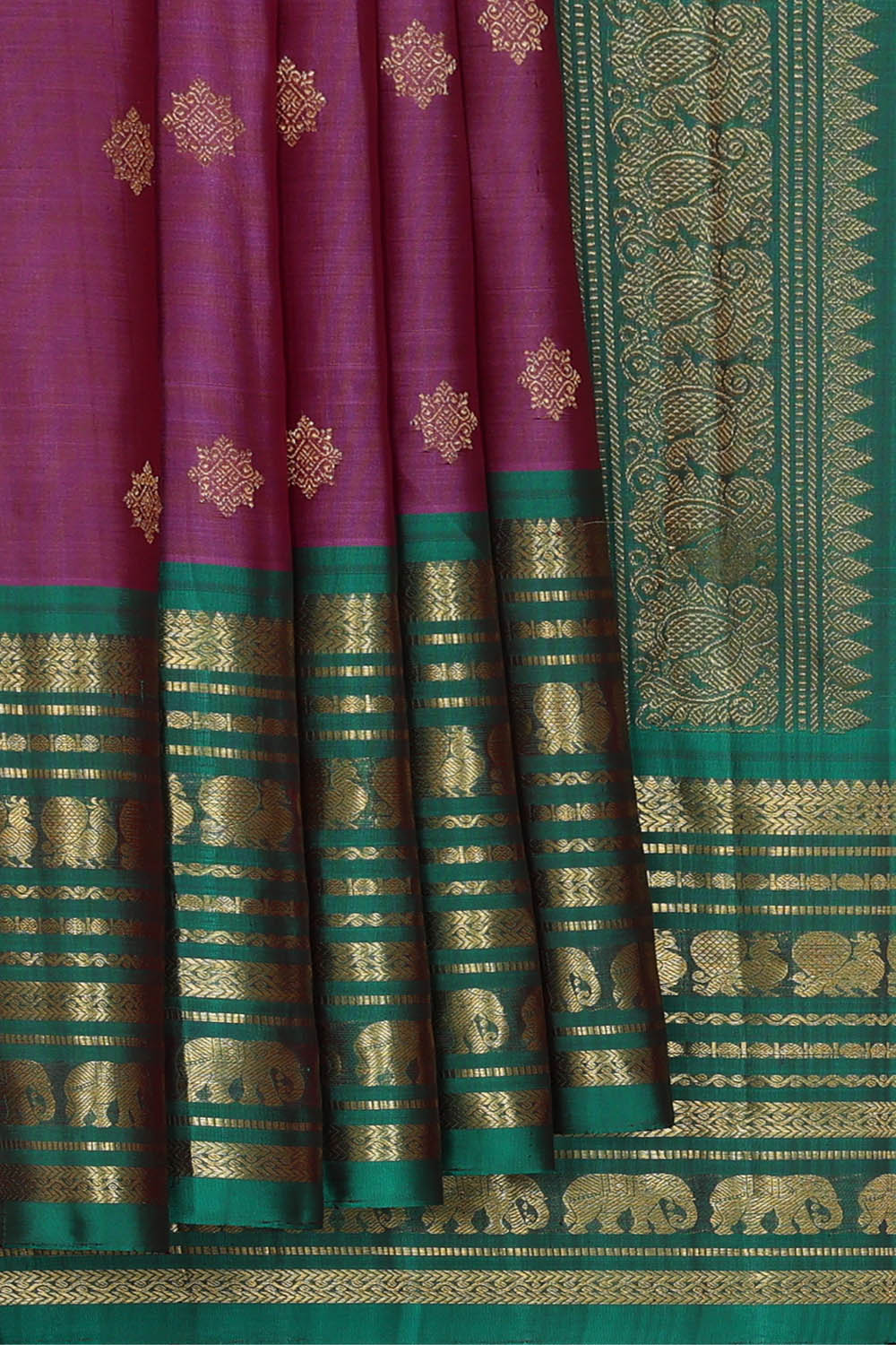 Image of Kanchipattu Silk Purple Saree
