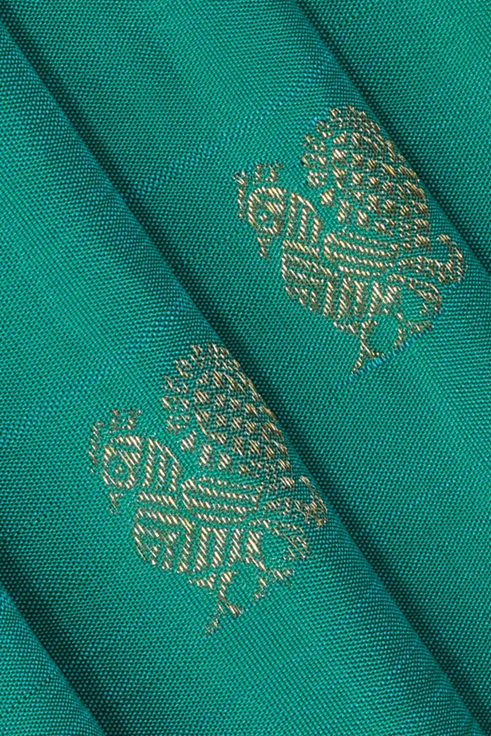 Image of Kanchipattu Silk Turquoise Blue Saree