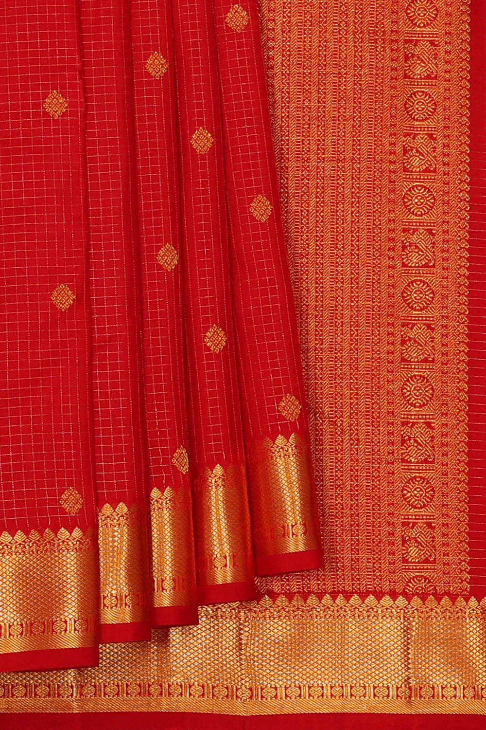Image of Kanchipattu Silk Red Saree