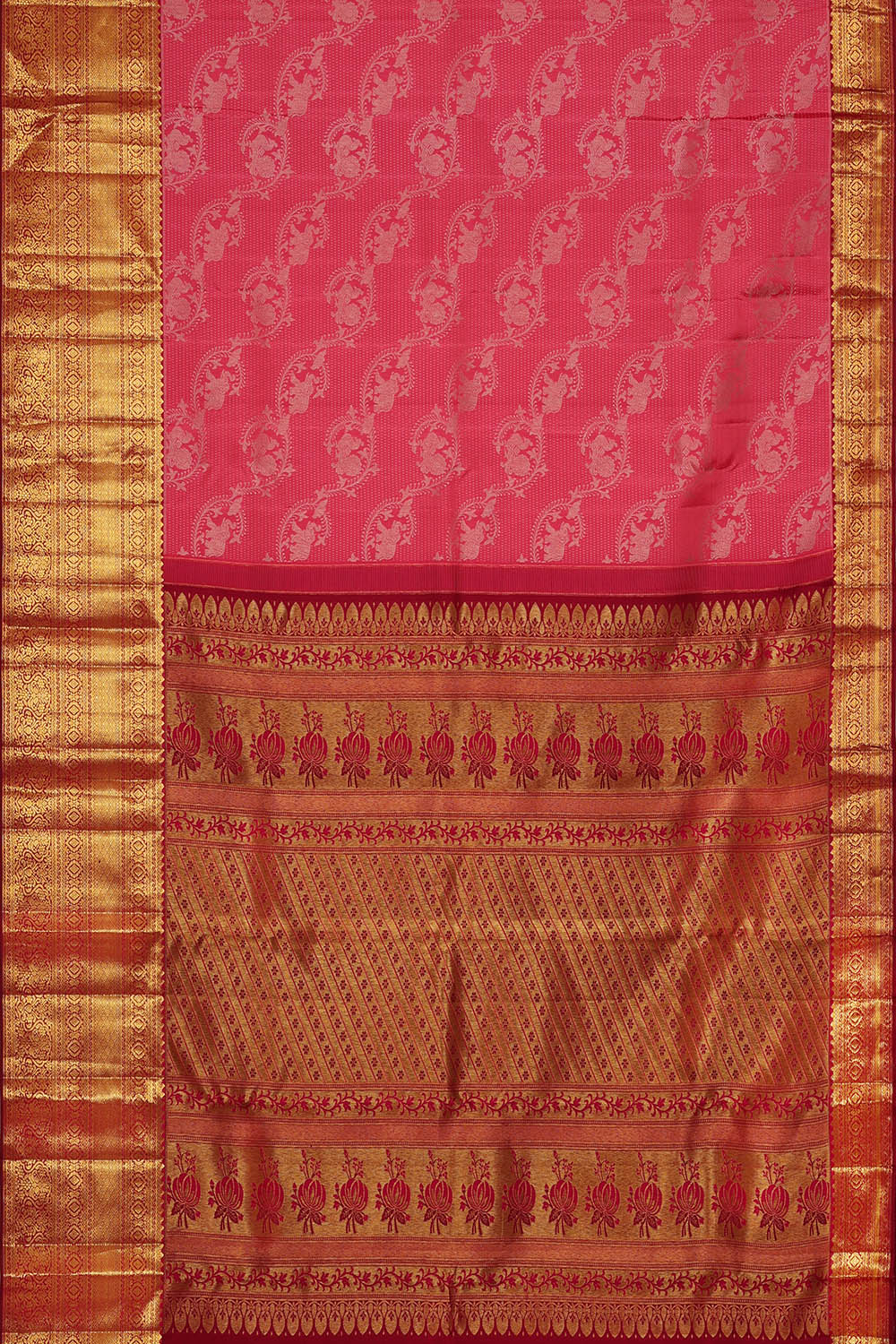 Image of Kanchipattu Silk Pink Saree