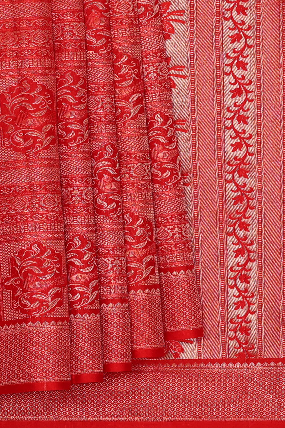 Image of Kanchipattu Silk Red Saree