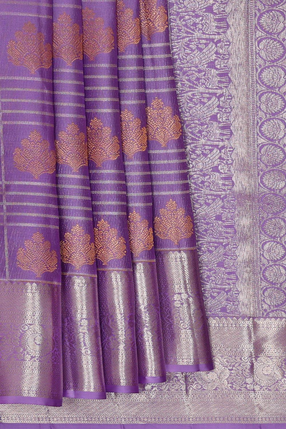 Image of Kanchipattu Silk Lavender Saree