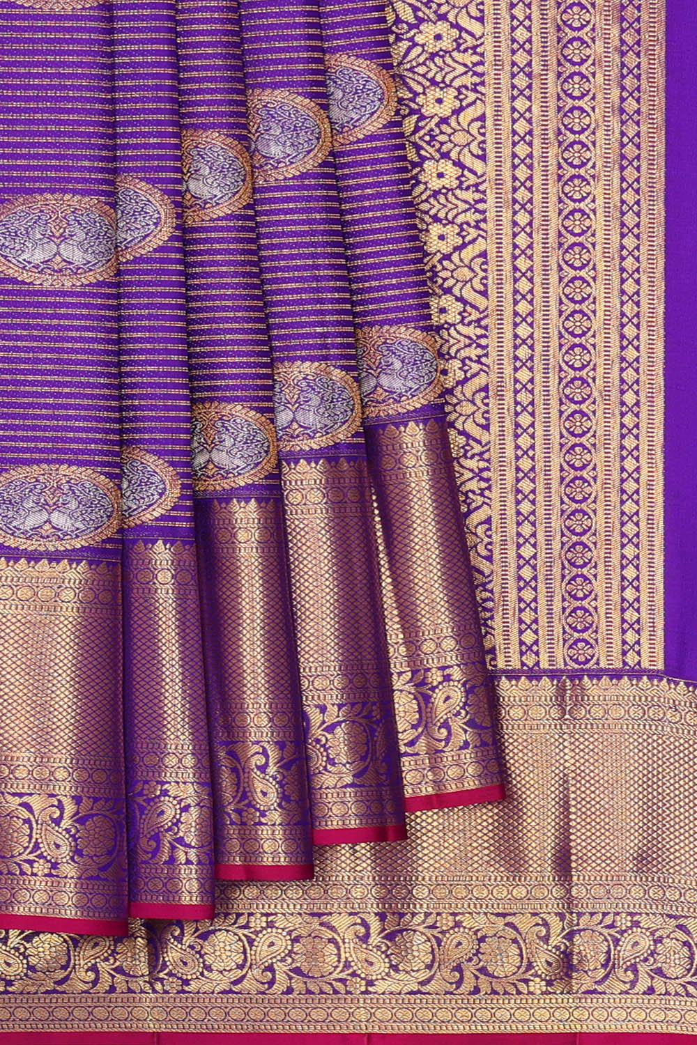 Image of Kanchipattu Silk Purple Saree