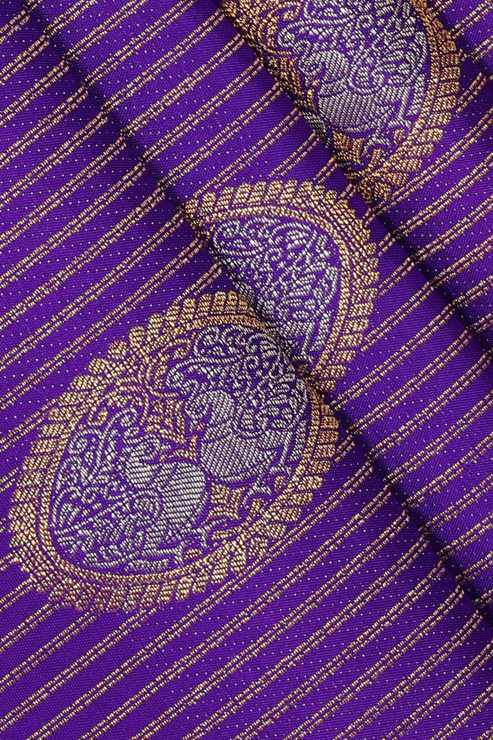 Image of Kanchipattu Silk Purple Saree