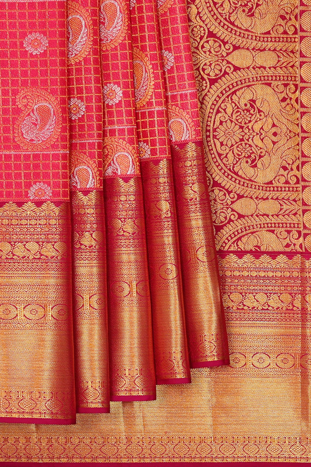 Image of Kanchipattu Silk Pink Saree