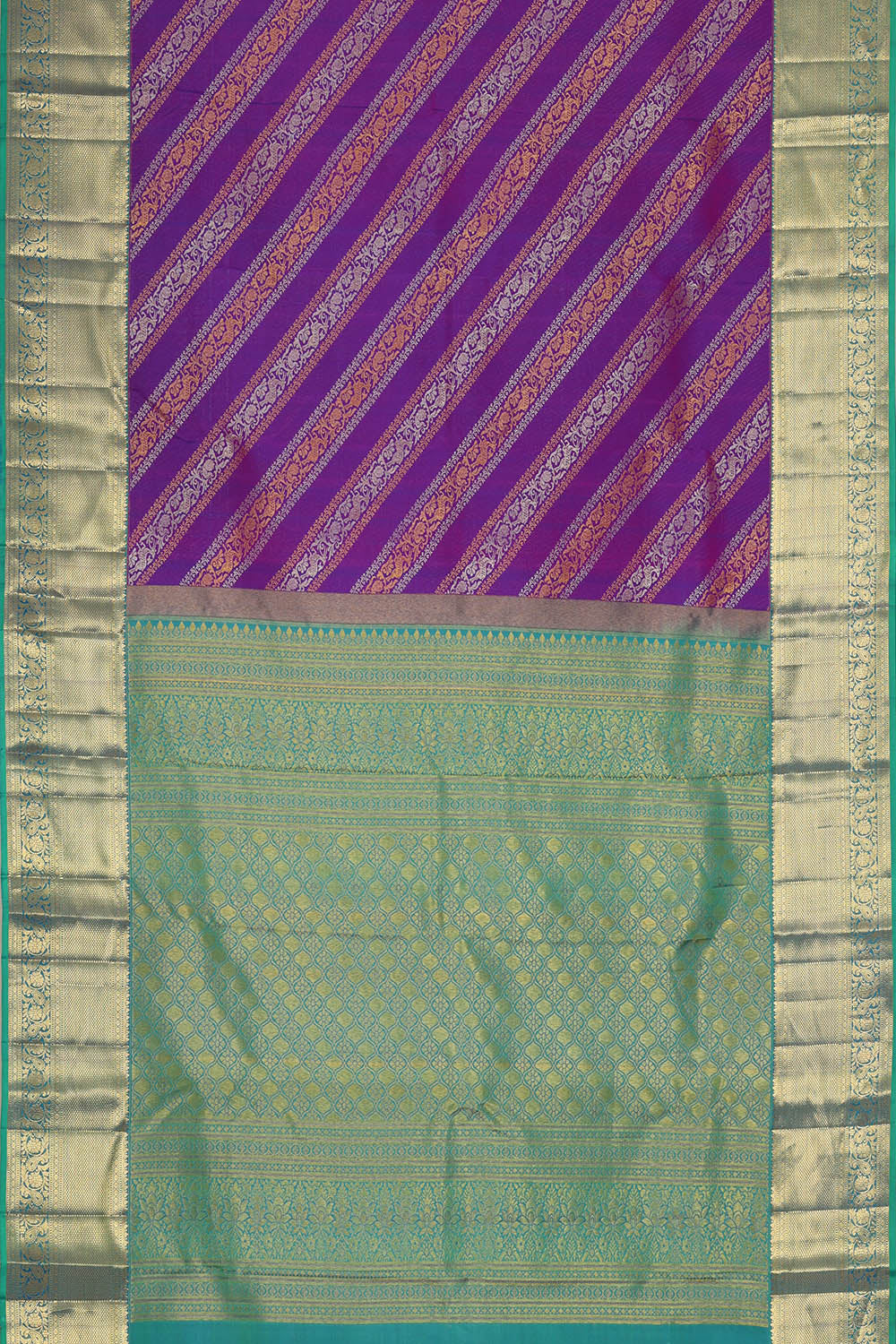 Image of Kanchipattu Silk Violet Saree