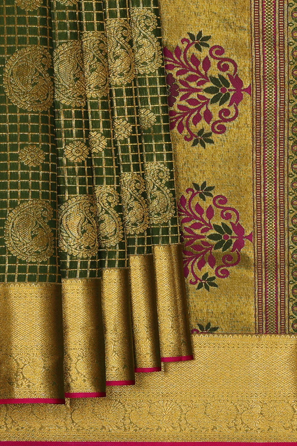 Image of Kanchipattu Silk Green Saree