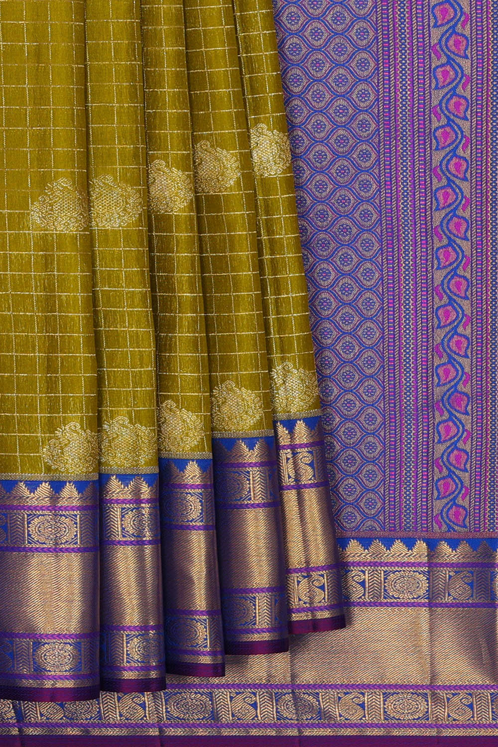 Image of Kanchipattu Silk Yellow Saree