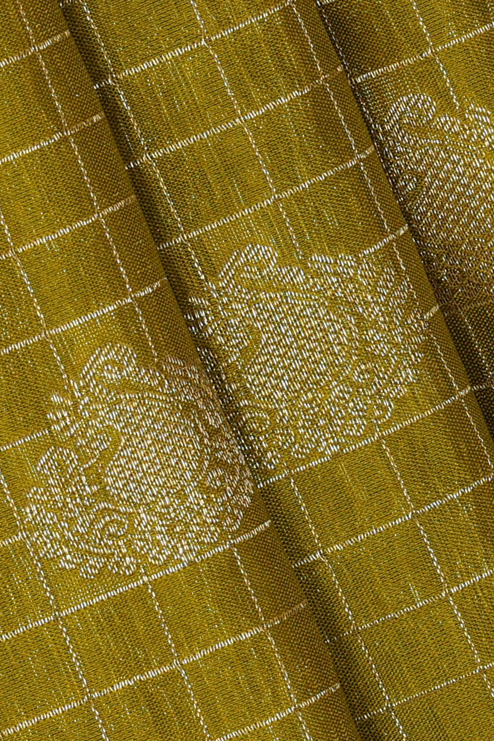 Image of Kanchipattu Silk Yellow Saree