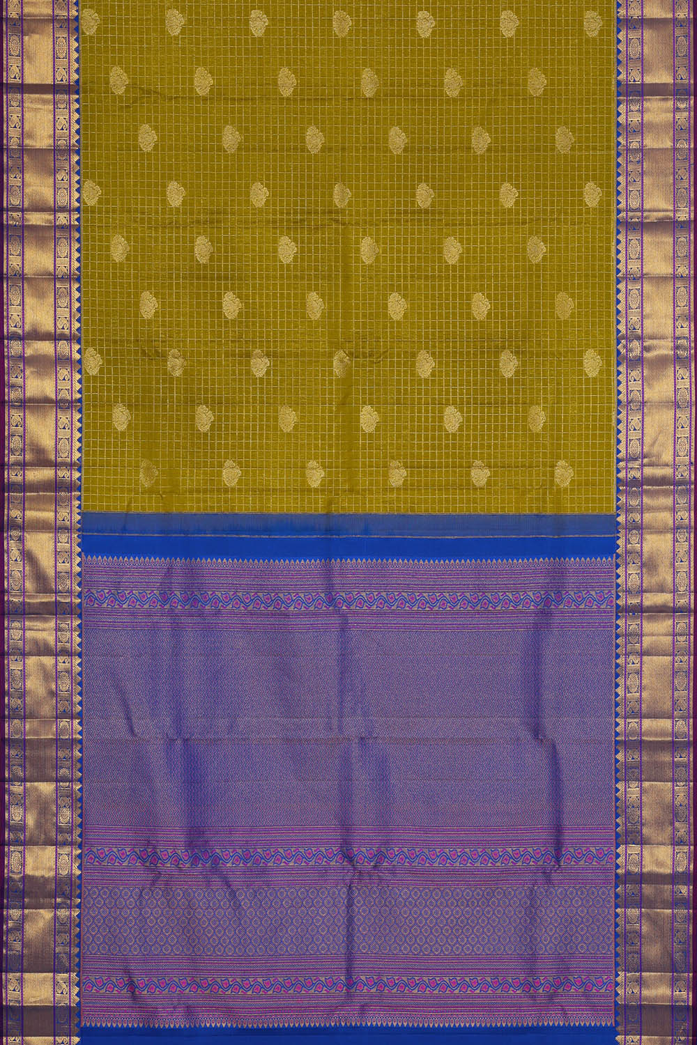 Image of Kanchipattu Silk Yellow Saree