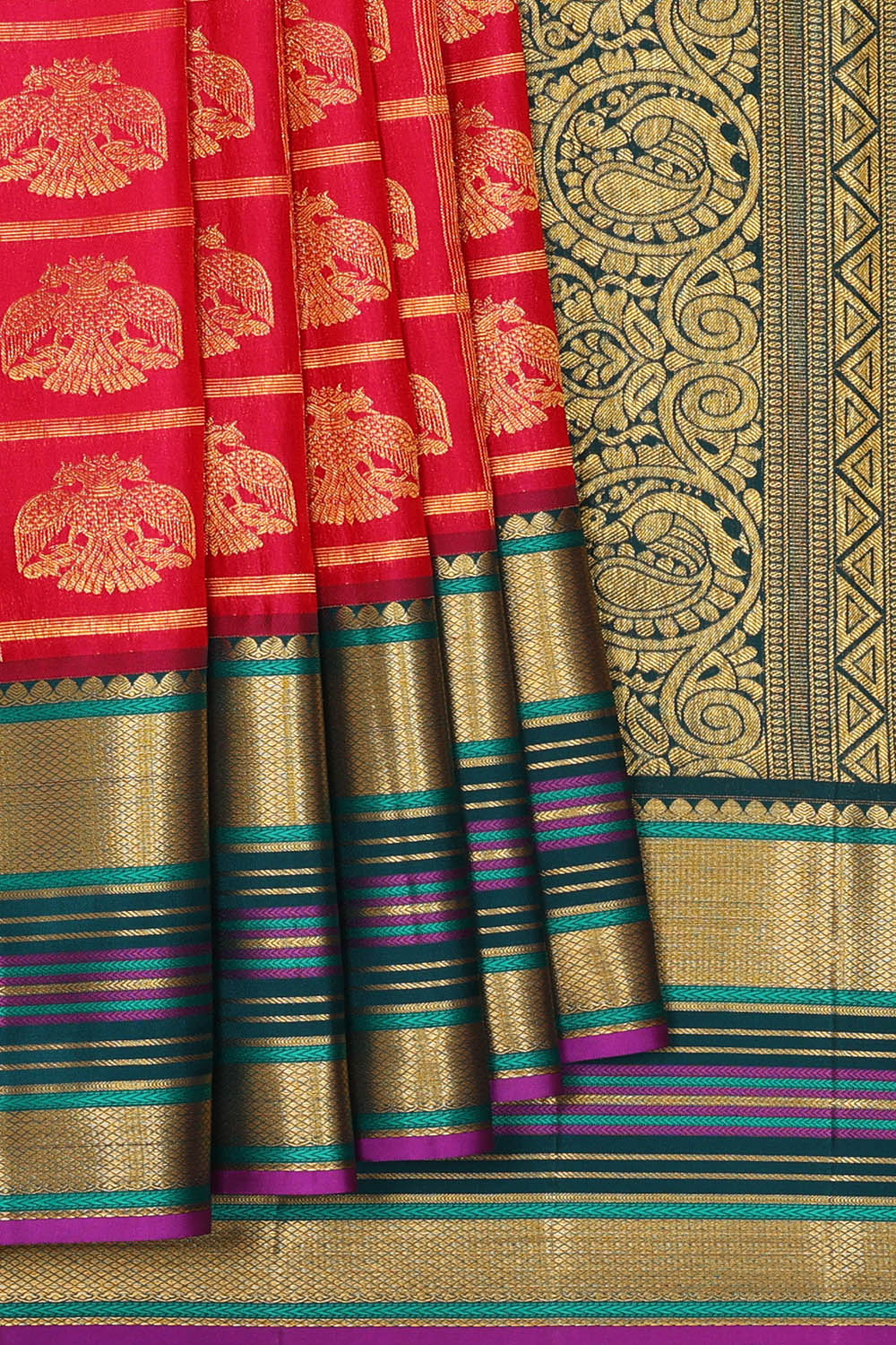 Image of Kanchipattu Silk Pink Saree