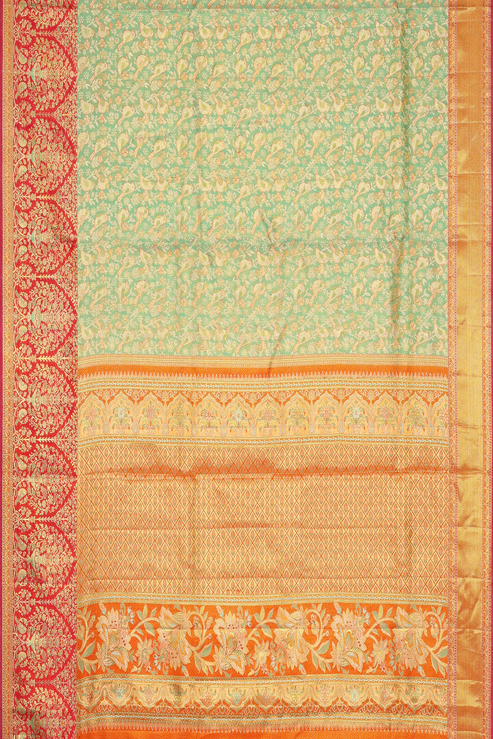 Image of Kanchipattu Silk Sea Green Saree