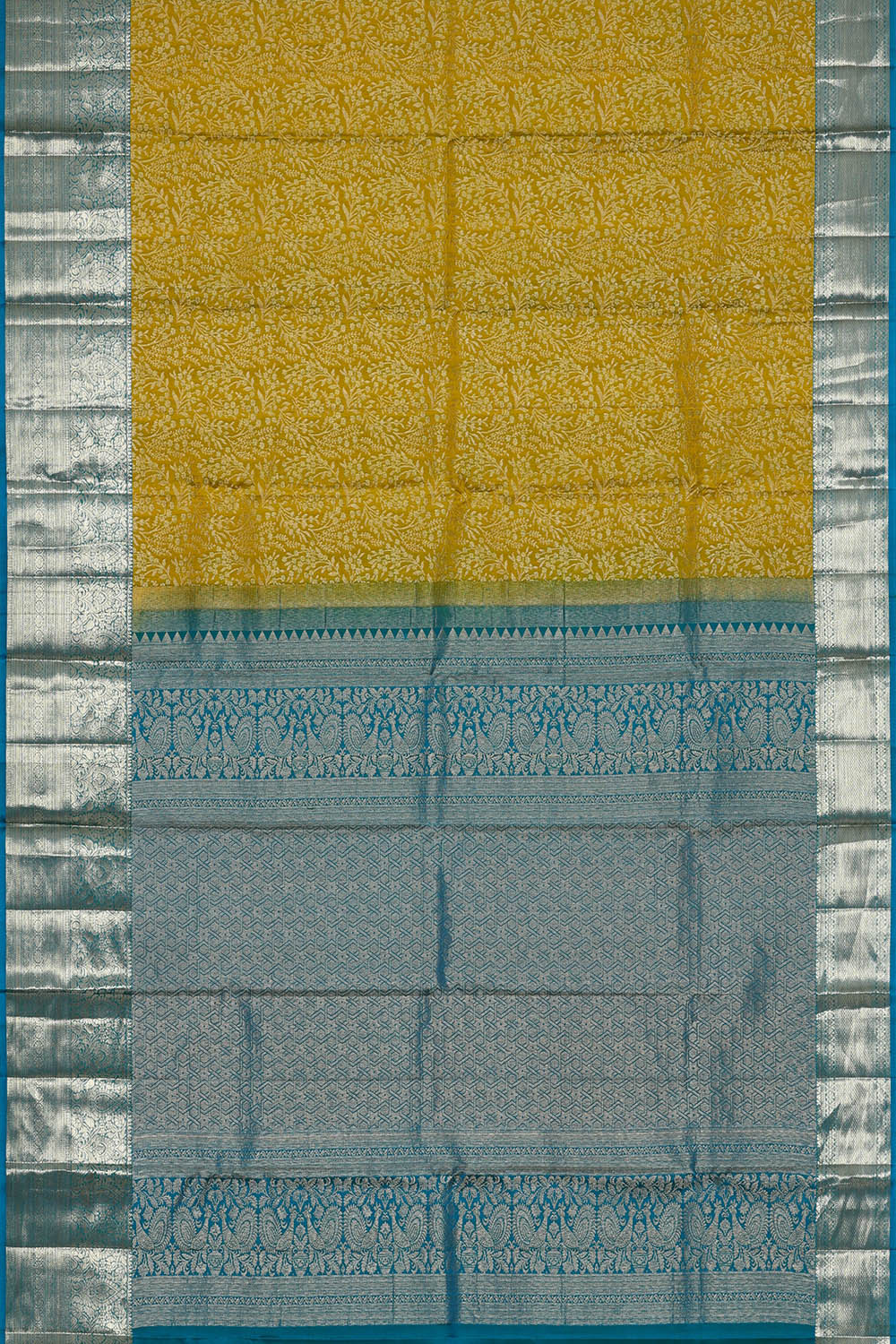 Image of Kanchipattu Silk Yellow Saree
