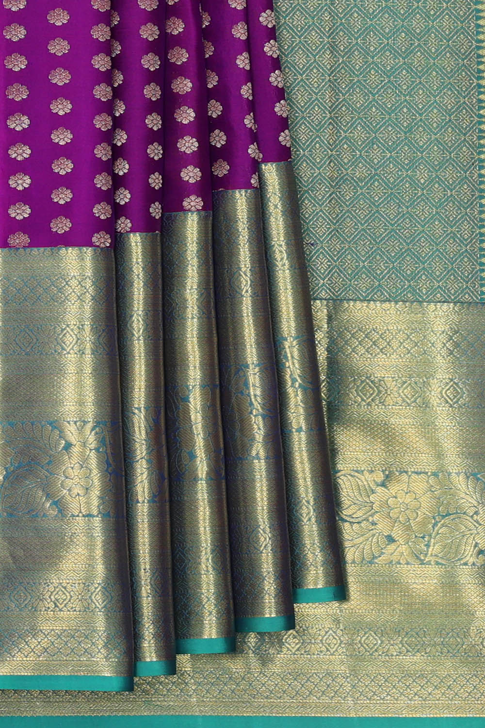 Image of Kanchipattu Silk Violet Saree