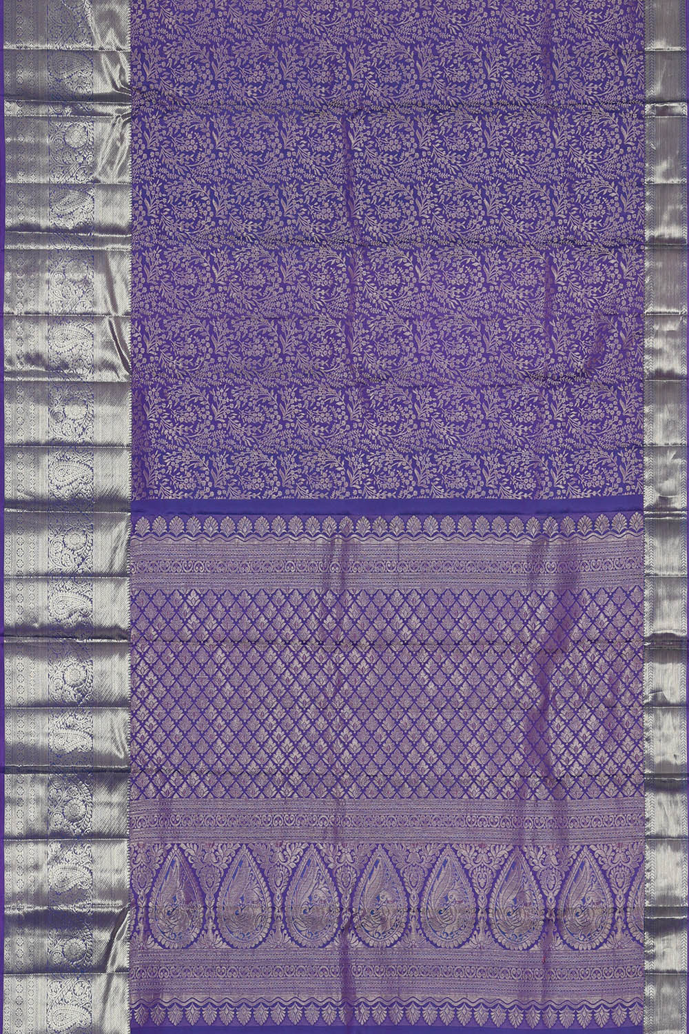 Image of Kanchipattu Silk Violet Saree