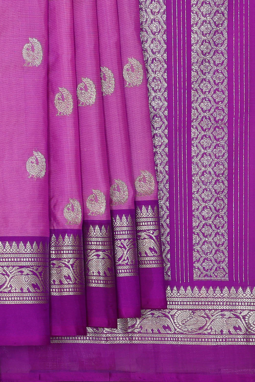 Image of Venkatagiri Silk Lavender Saree