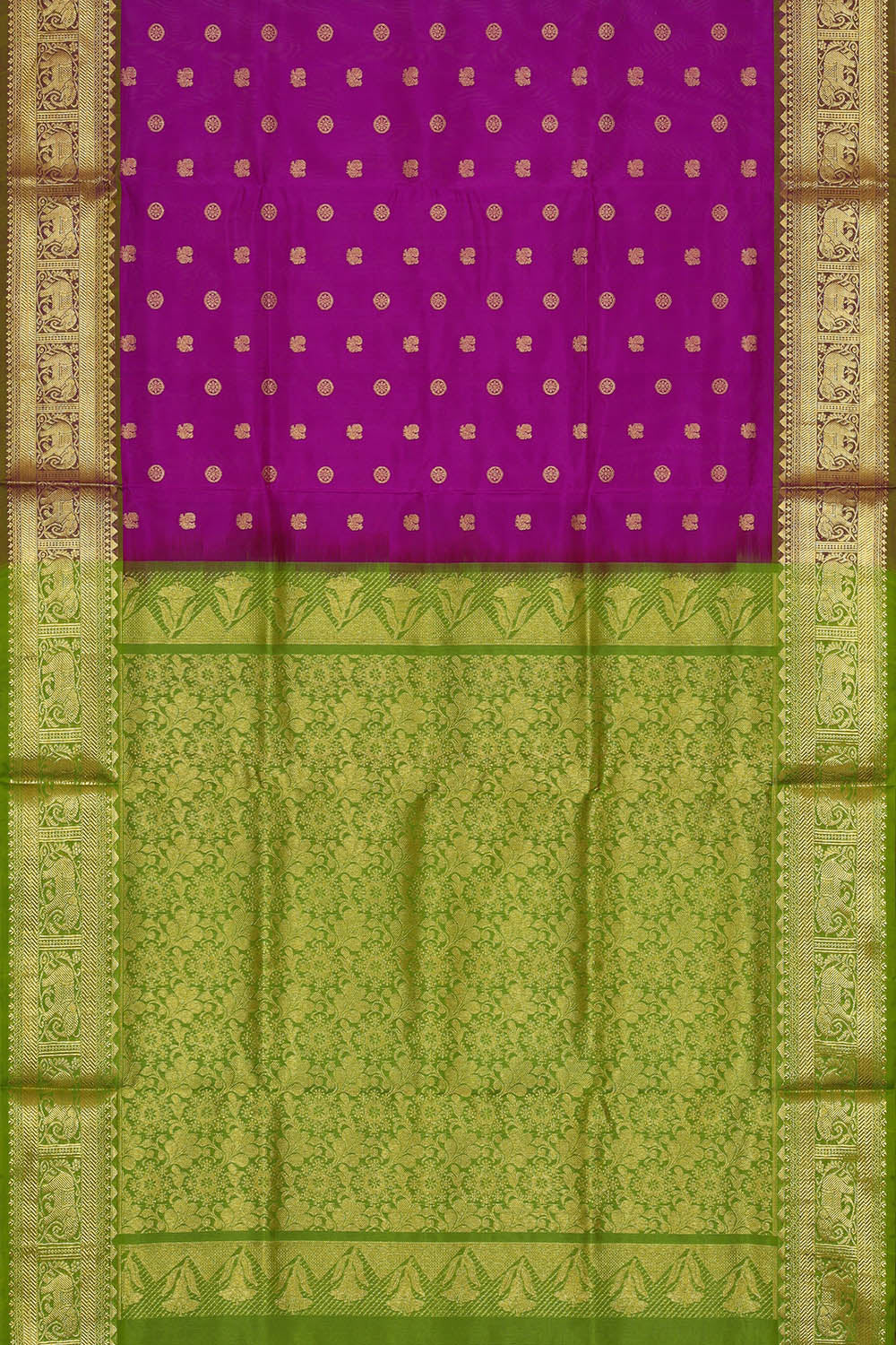Image of Venkatagiri Silk Violet Saree