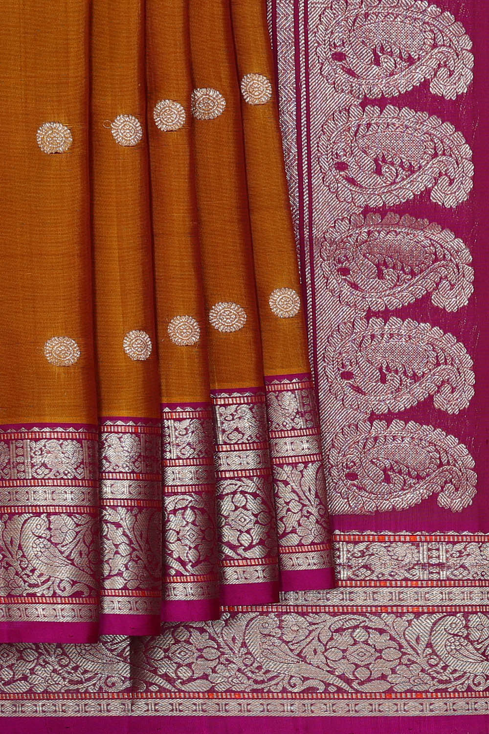 Image of Venkatagiri Silk Brown Saree