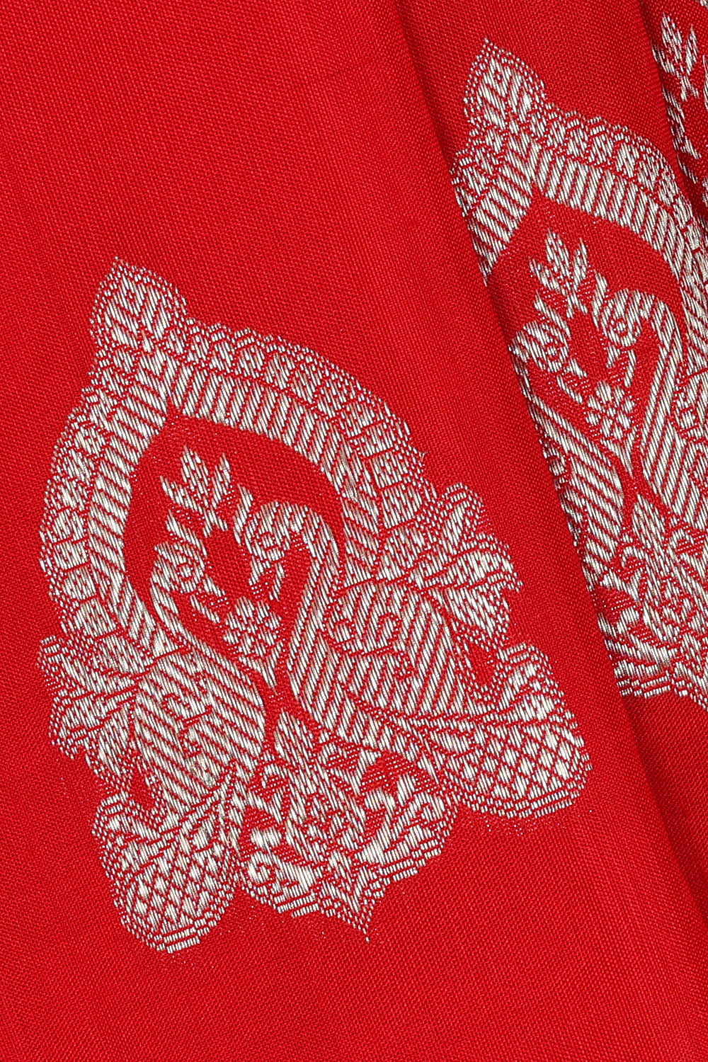 Image of Venkatagiri Silk Red Saree