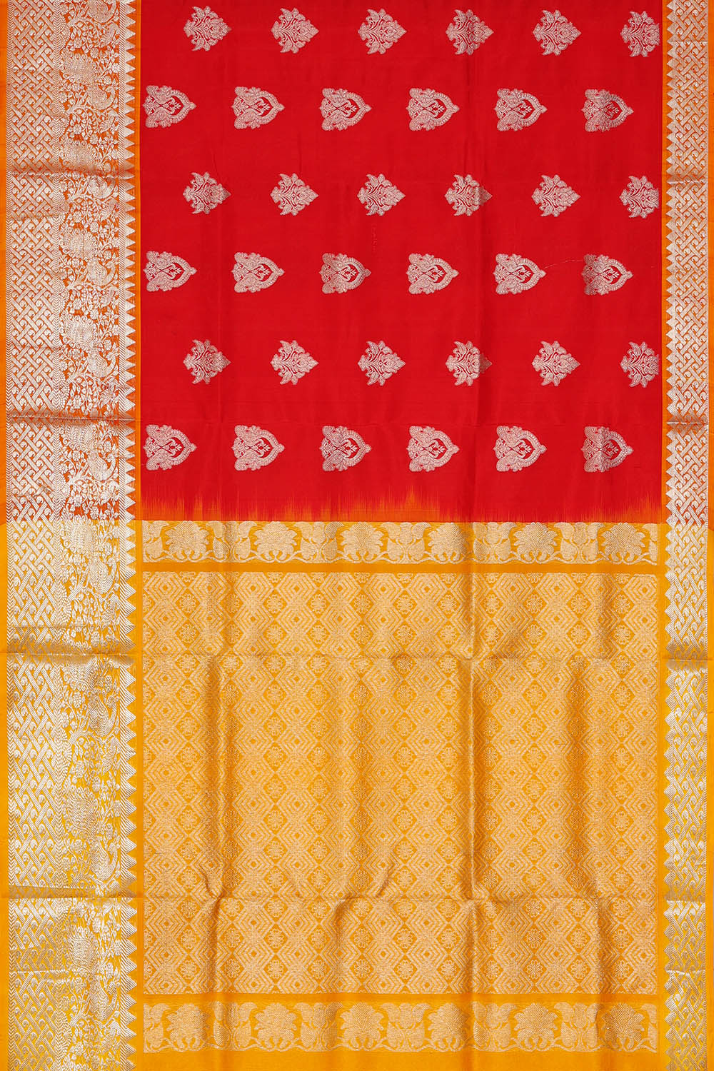 Image of Venkatagiri Silk Red Saree