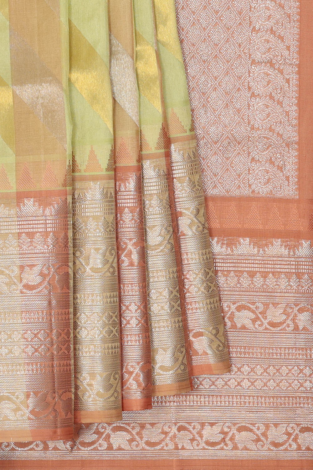 Image of Venkatagiri Silk Pastel Green Saree