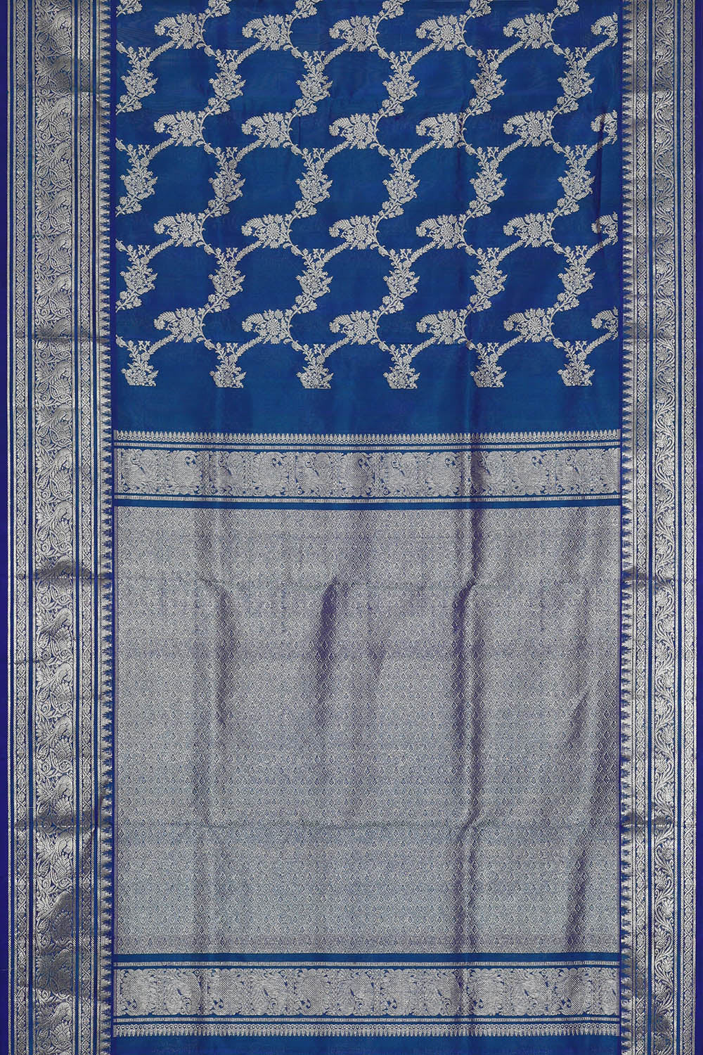 Image of Venkatagiri Silk Blue Saree