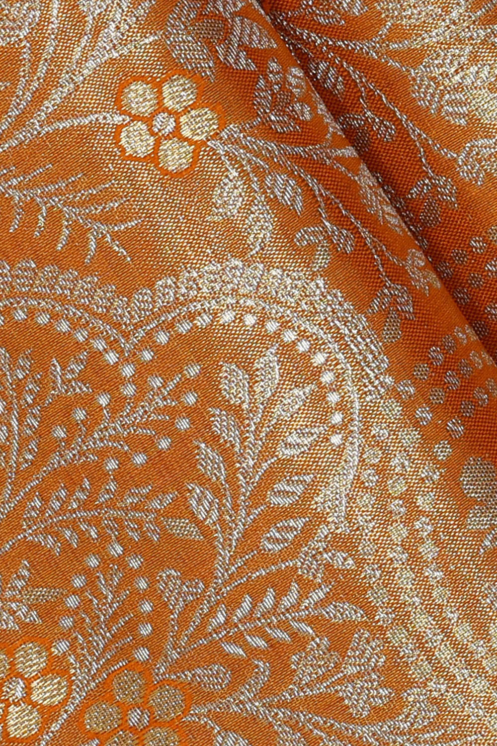 Image of Kanchipattu Tissue Brocade Golden Saree