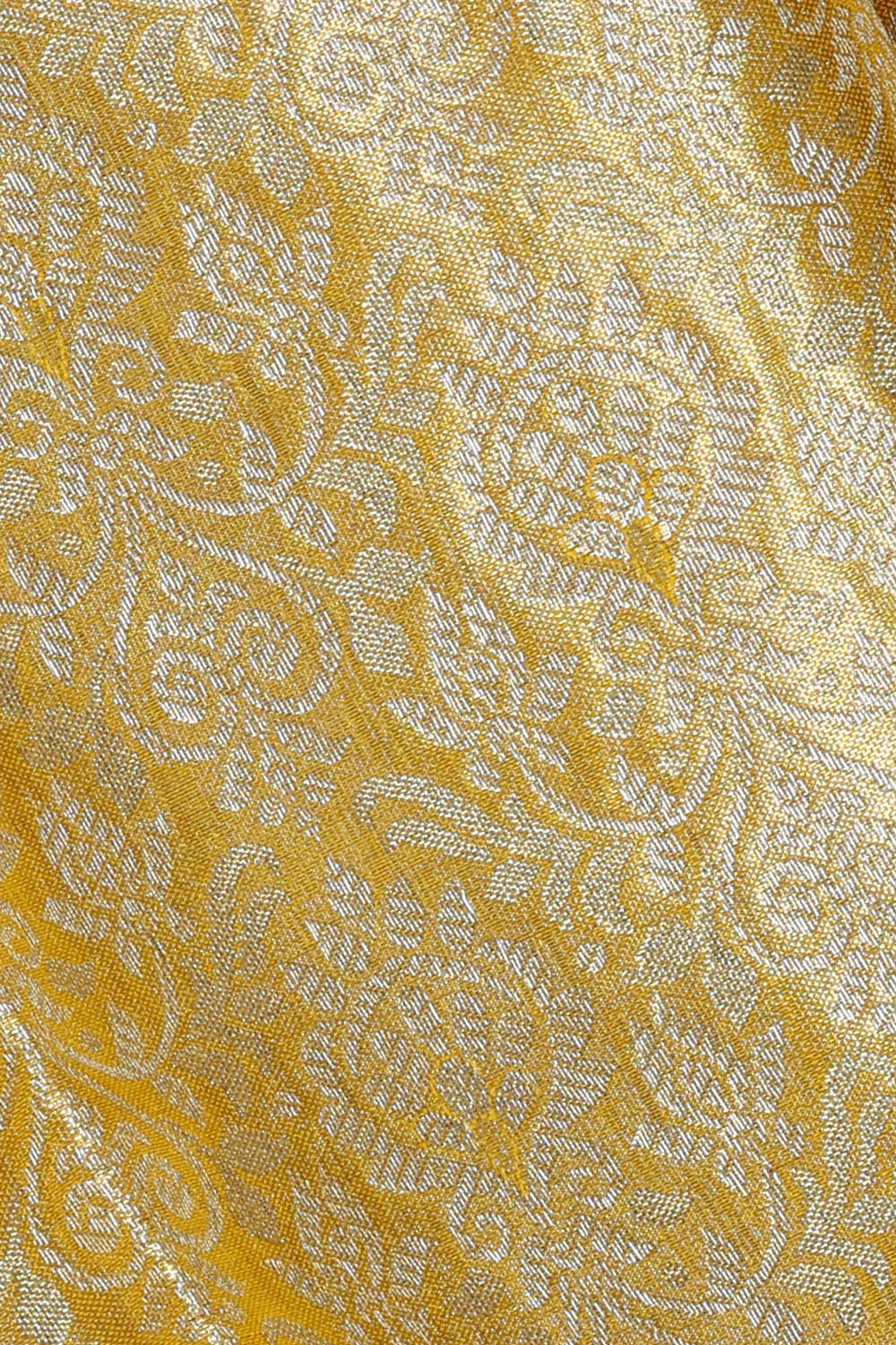 Image of Kanchipattu Tissue Brocade Golden Saree