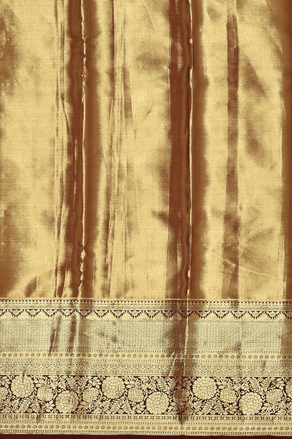 Image of Kanchipattu Tissue Brocade Golden Saree