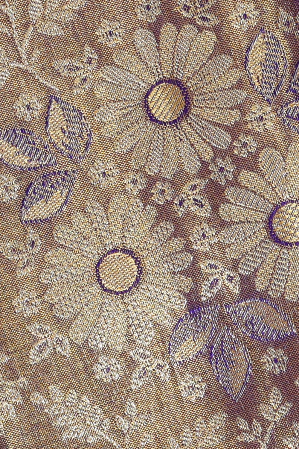 Image of Kanchipattu Tissue Brocade Violet Saree