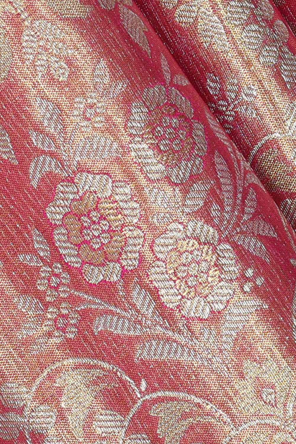 Image of Kanchipattu Tissue Brocade Pink Saree