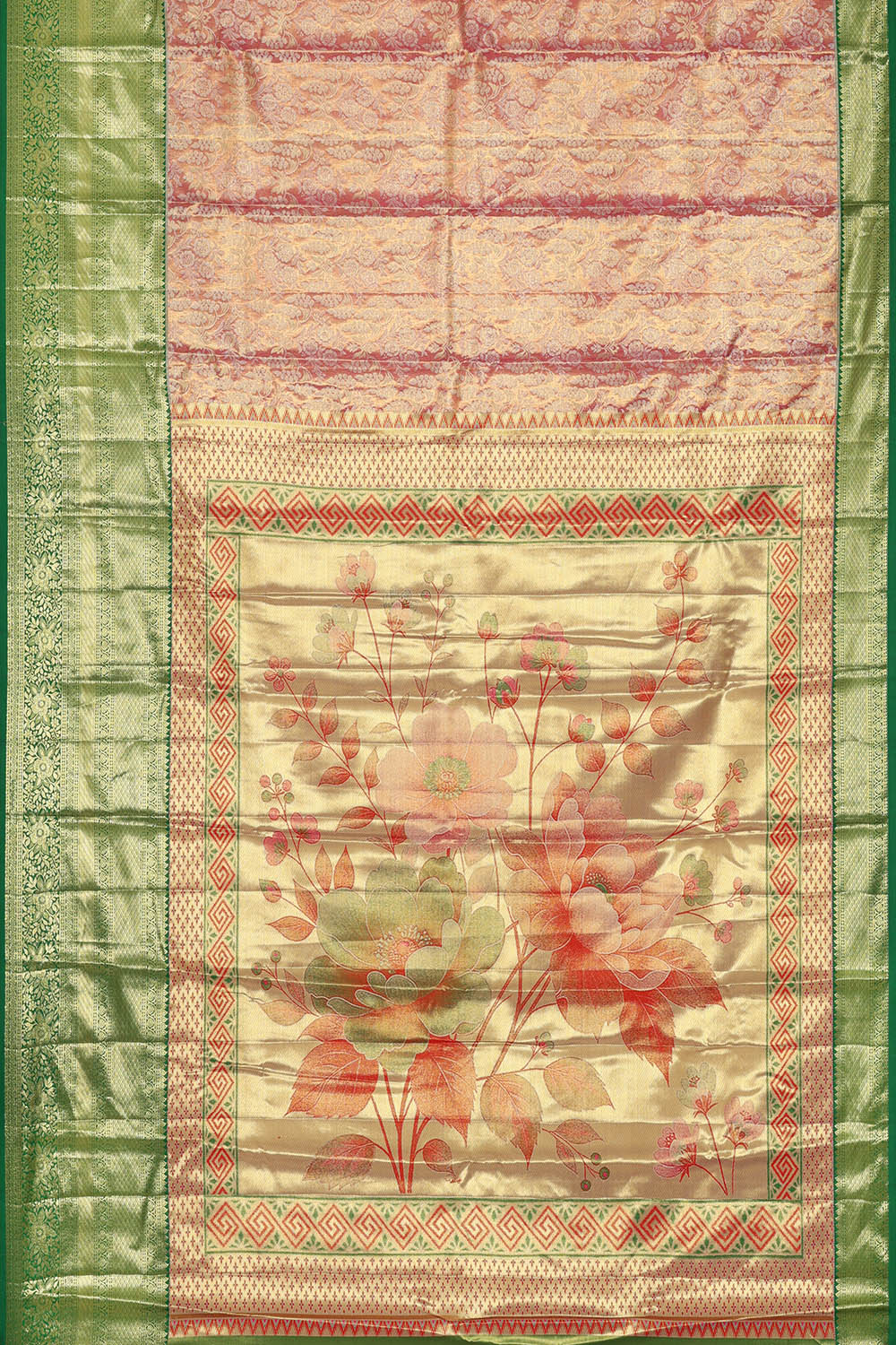 Image of Kanchipattu Tissue Brocade Pink Saree
