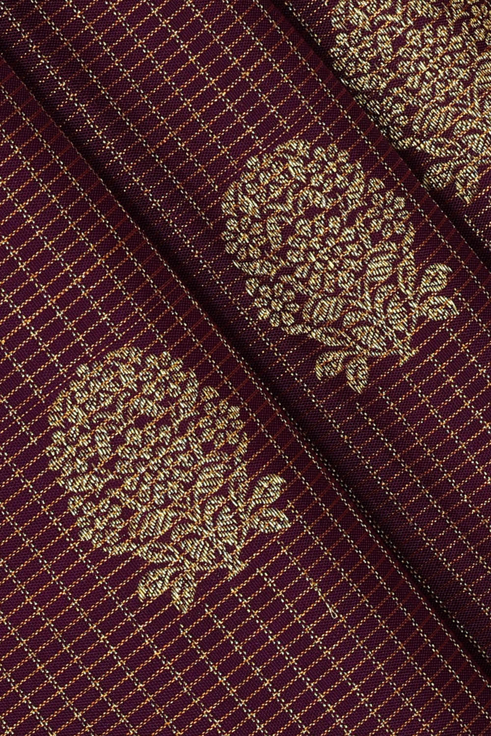 Image of Kanchipattu Silk Dark Violet Saree