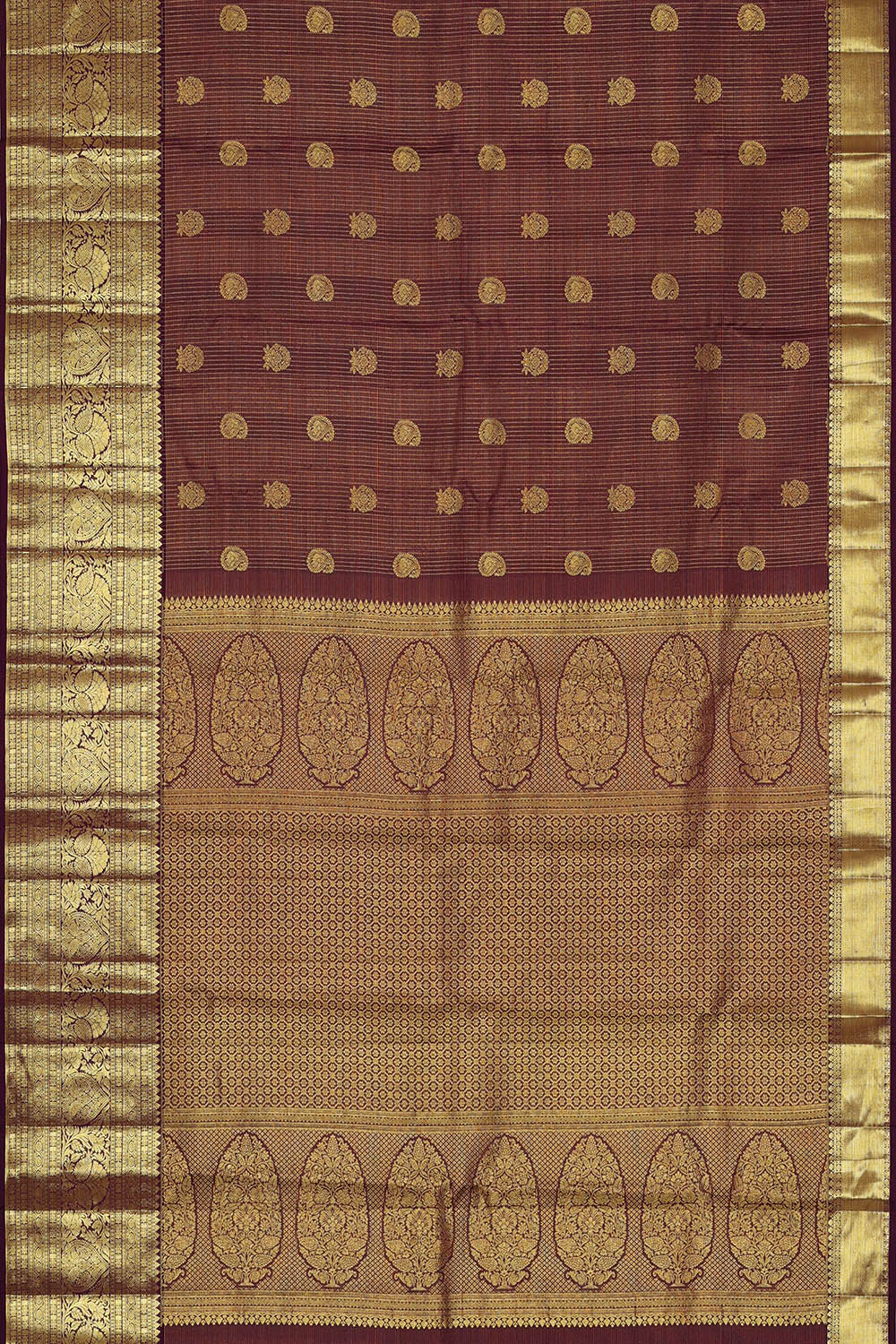 Image of Kanchipattu Silk Dark Violet Saree
