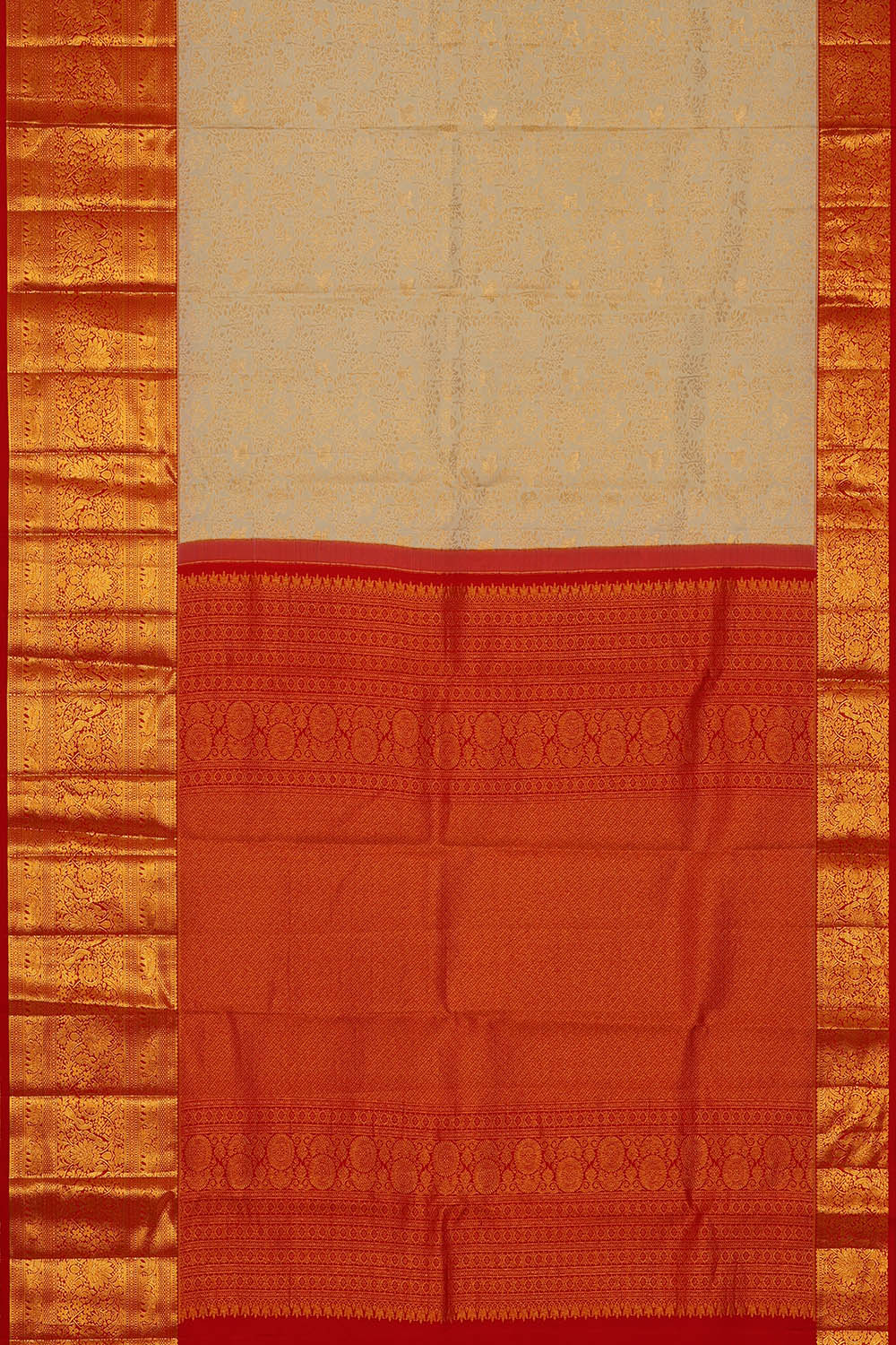 Image of Kanchipattu Silk Cream Saree