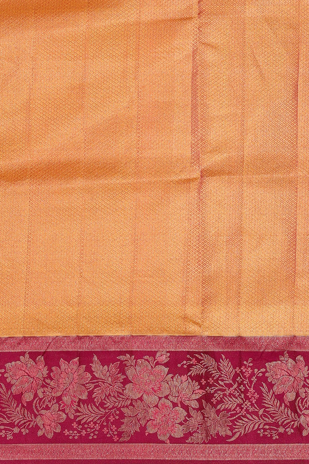 Image of Kanchipattu Silk Peach Orange Saree