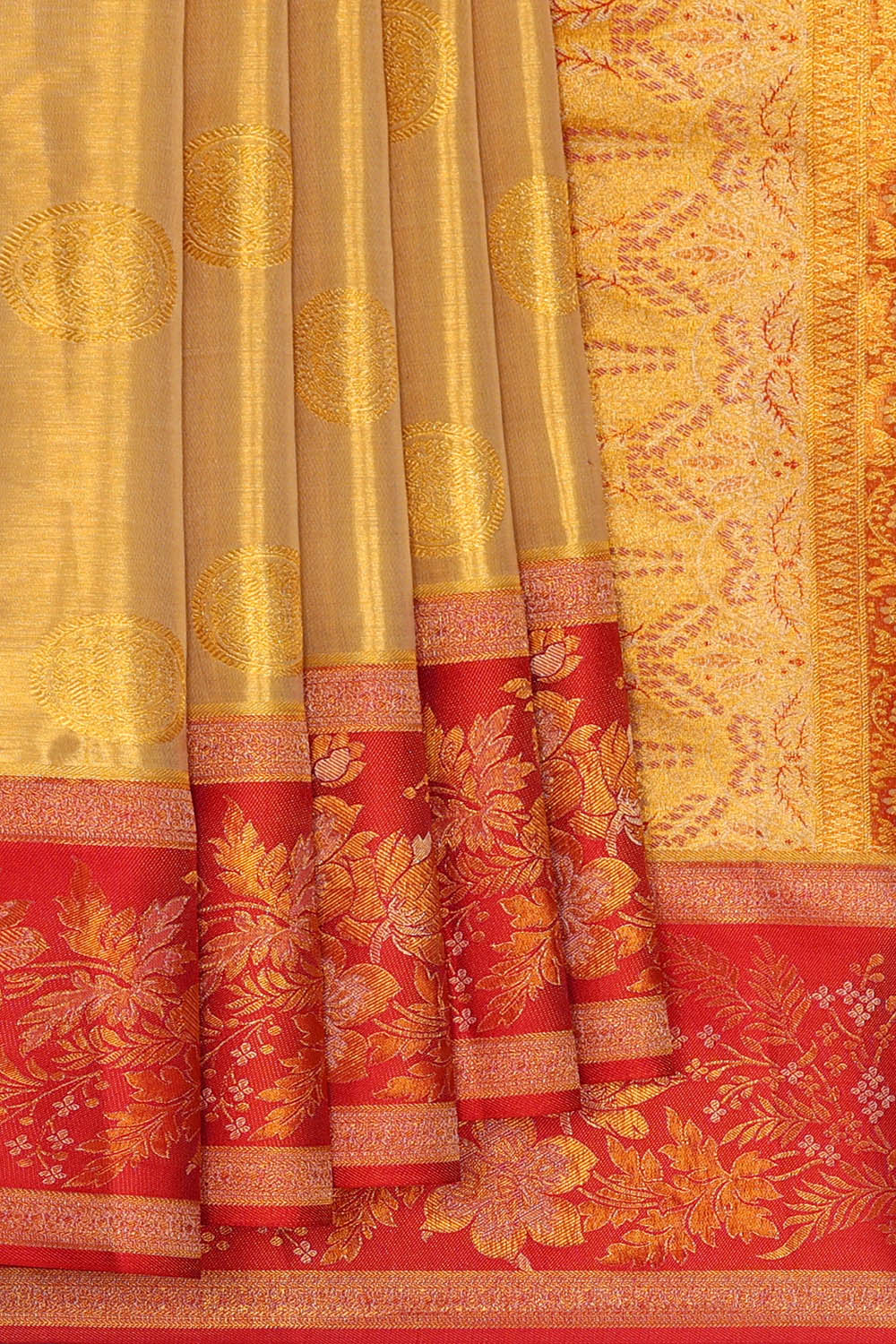 Image of Kanchipattu Silk Golden Saree
