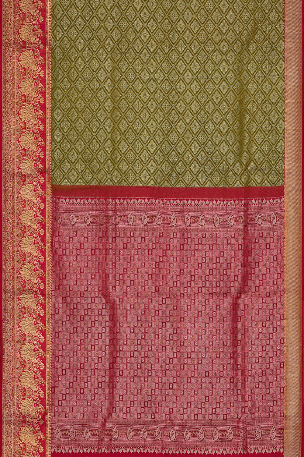 Image of Kanchipattu Silk Green Saree