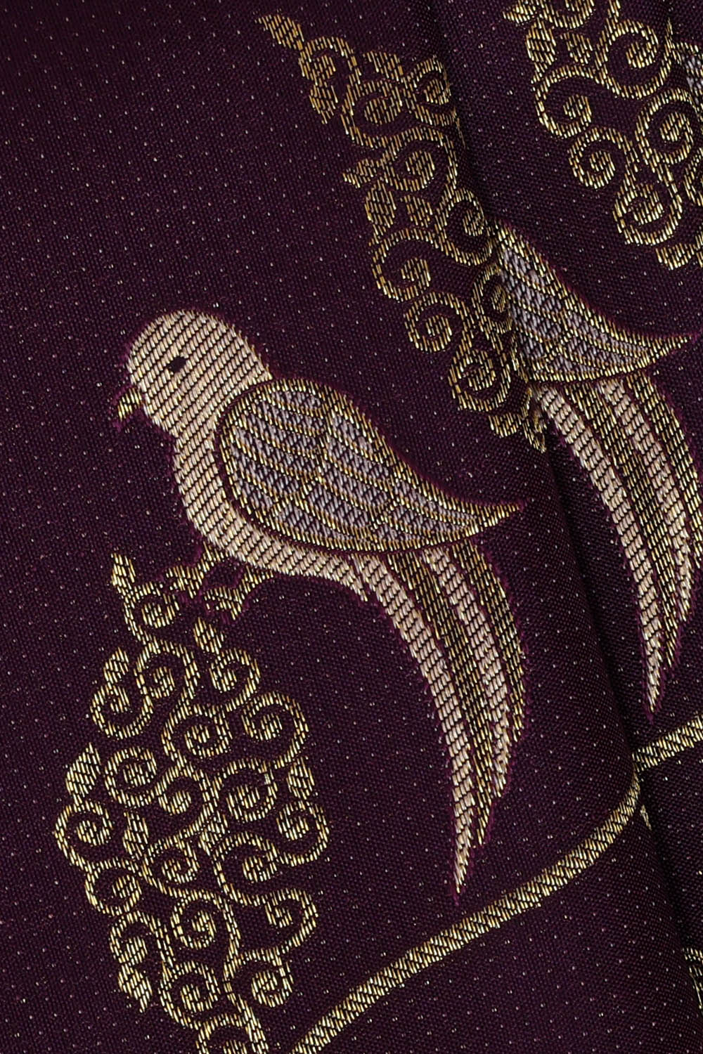 Image of Kanchipattu Silk Dark Purple Saree