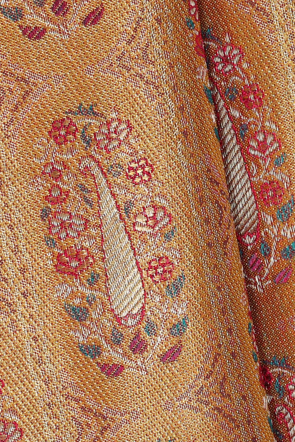 Image of Kanchipattu Tissue Brocade Golden Saree