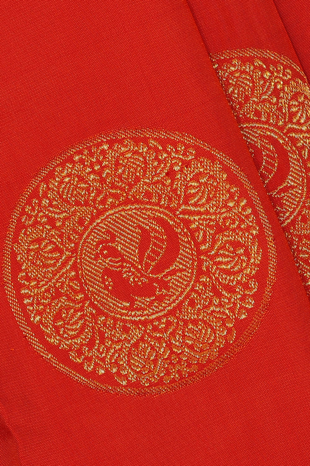 Image of Kanchipattu Silk Orange Saree